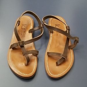 KJacques St Tropez Brown leather sandals